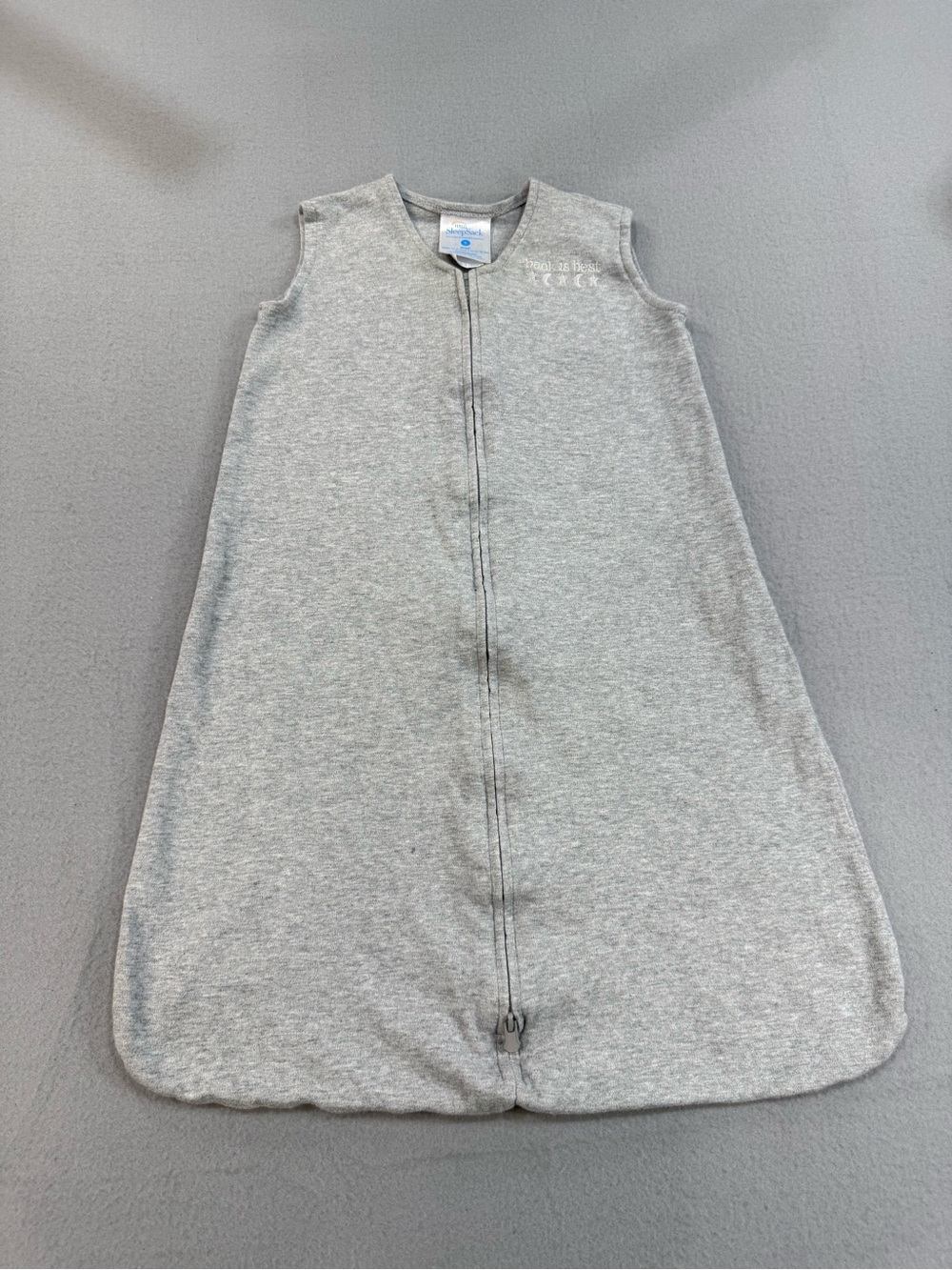 Halo Gray Sleeveless Sleep Sack with Front Zipper Birth to 6 months
